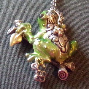 Barbara Bixby Retired Sterling Silver Multi-Gemstone Frog Charm